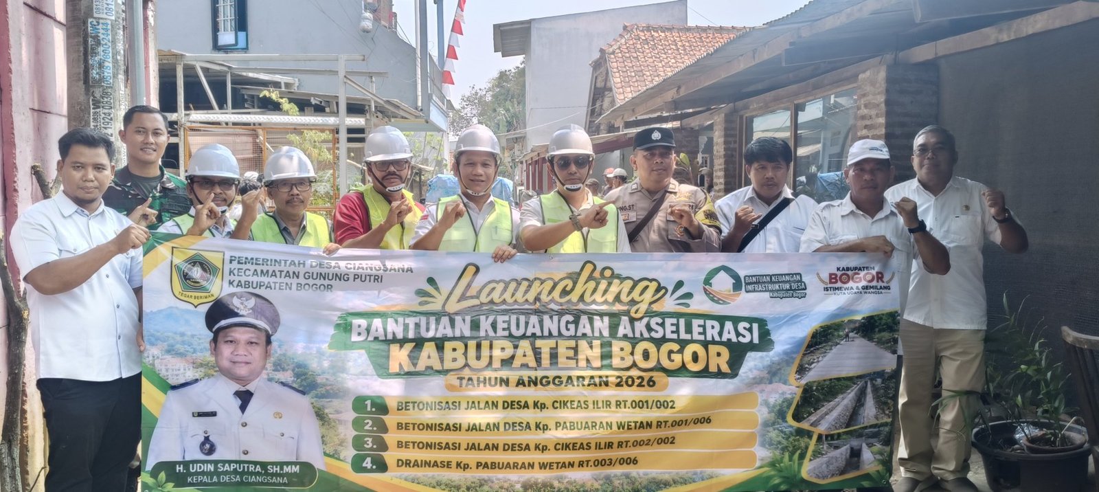PEMERINTAH DESA CIANGSANA LAUNCHING PEMBANGUNAN BANTUAN KEUANGAN AKSELERASI DI 4 TITIK