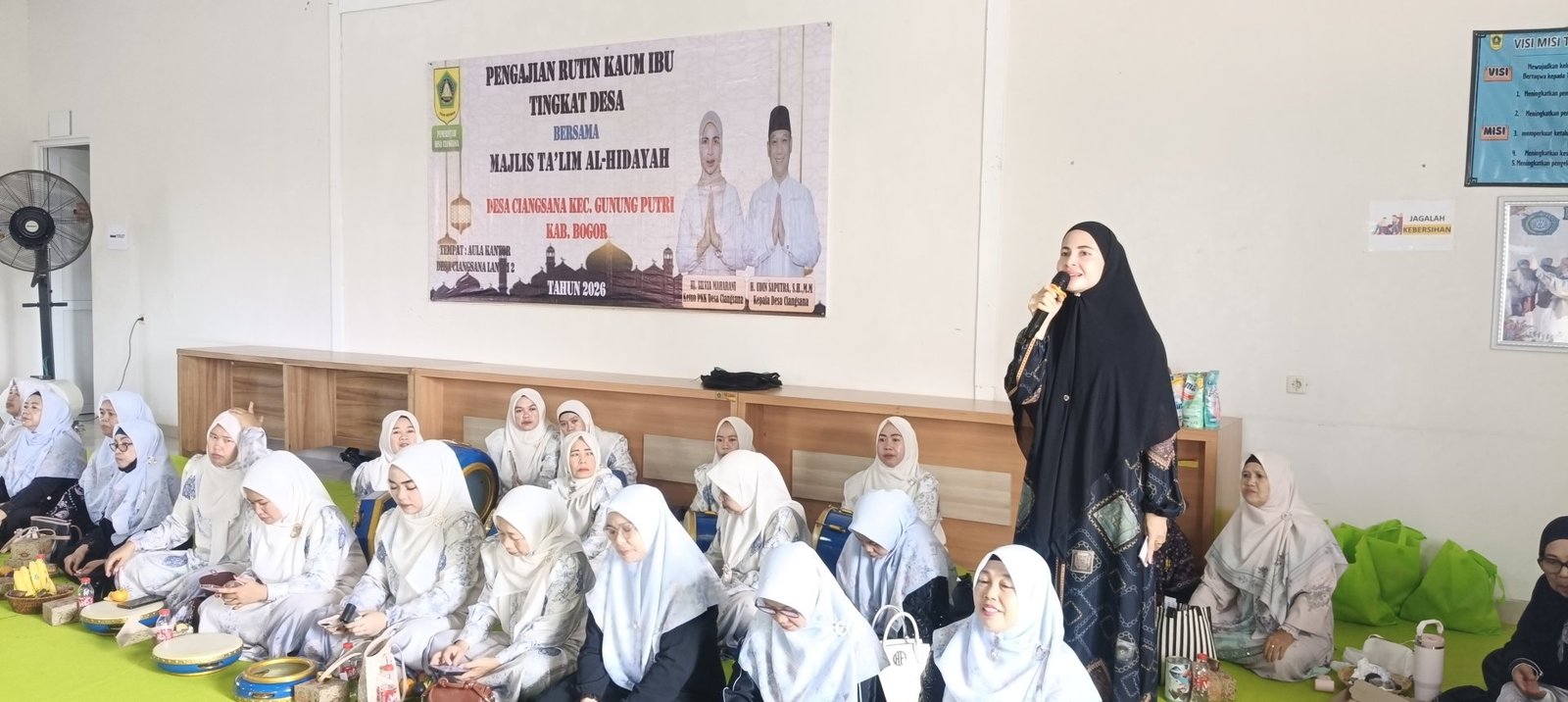 Pemerintah Desa Ciangsana Laksanakan Pengajian Rutin Kaum Ibu dan Program Ngamumule Indung