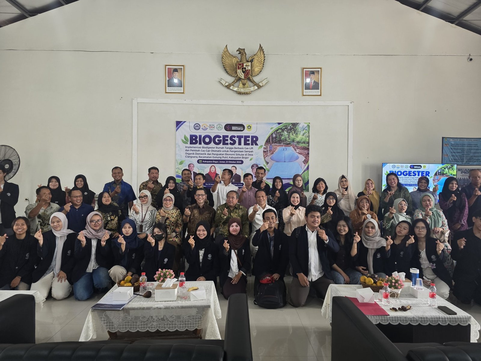 H. Udin Saputra,SH.MM Dorong Inovasi Berwawasan Lingkungan, Pemdes Ciangsana Bersama Universitas IPWIJA Laksanakan Program AKSARA melalui Pembangunan Biodigester